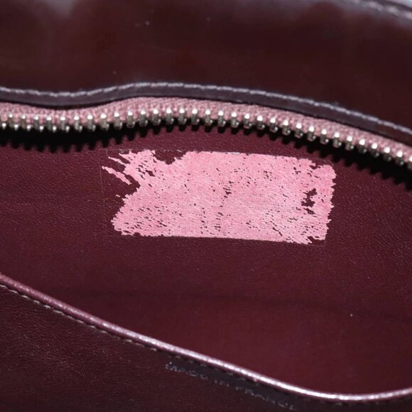 CHANEL COCO Mark Hand Bag Enamel Brown CC - Picture 14 of 15